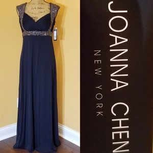 Joanna Chen New York navy sequin empire waist Rk:1